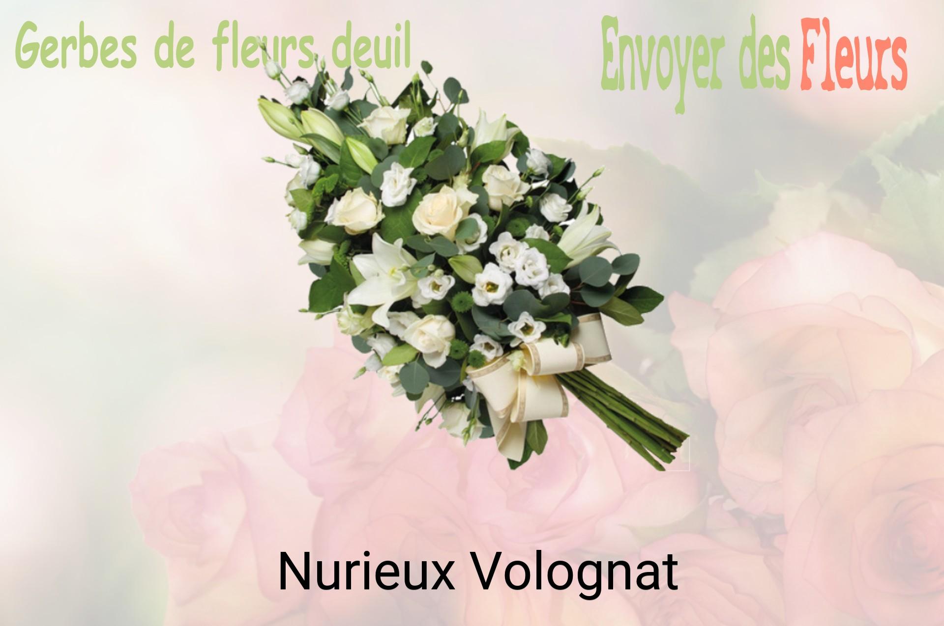 Gerbe de fleurs de deuil livrée à Nurieux-Volognat